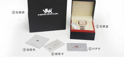 尼诺里拉(Ninoriva)钢带日历男士手表 融合经典工艺与人工宝石的时尚之选